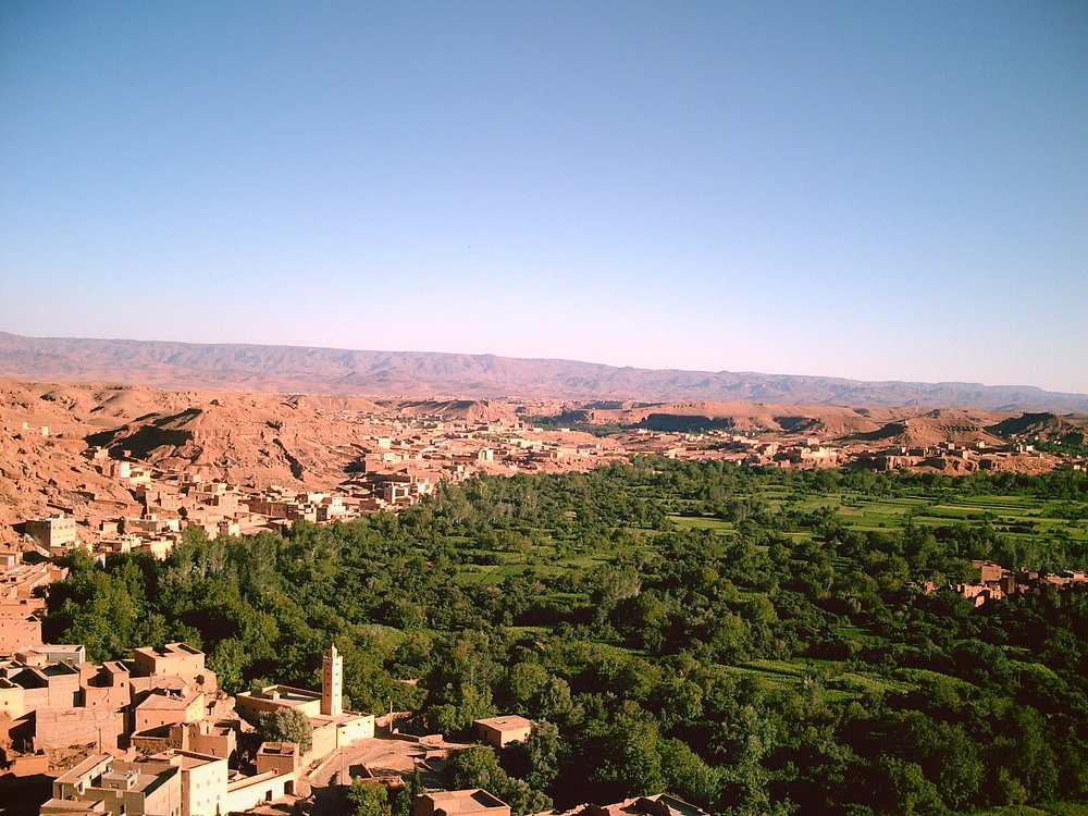 Paisaje del Valle de las Rosas en Marruecos