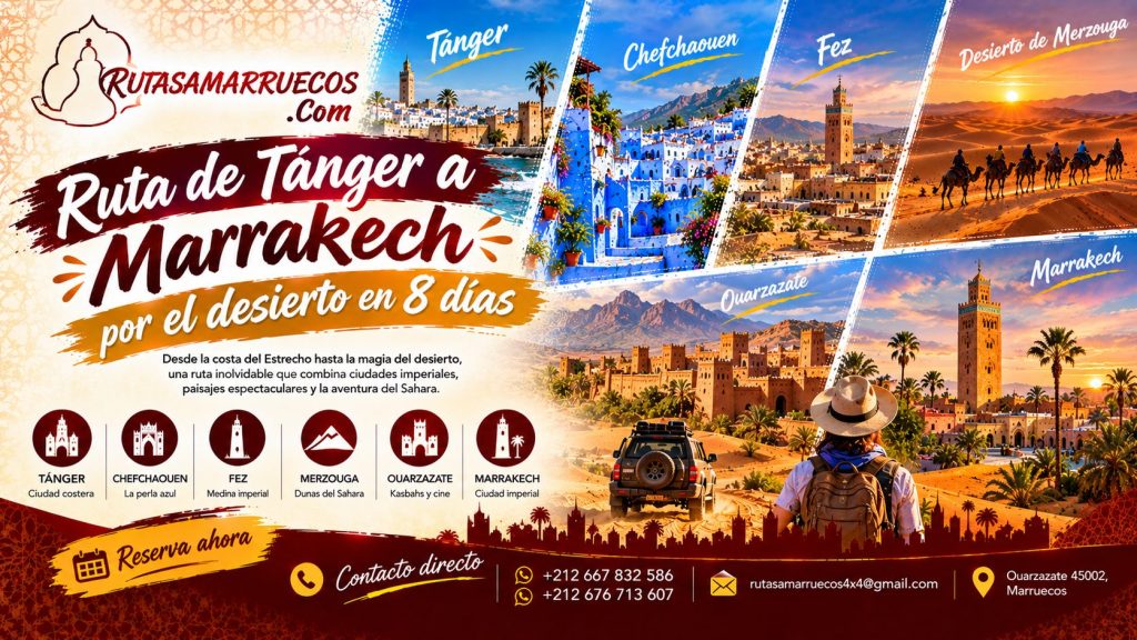 Ruta de Tánger a Marrakech por el desierto en 8 días